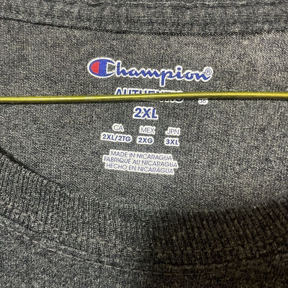 Champion Men's Dark Gray Michigan Tee size 2 XL - Picture 3 of 4
